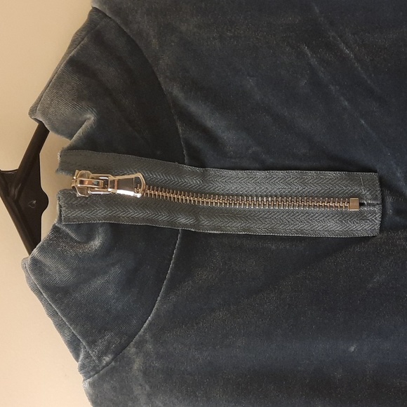 NWT, Torn by Ronny Kobo Ricki Velvet Peplum Top - Picture 9 of 14